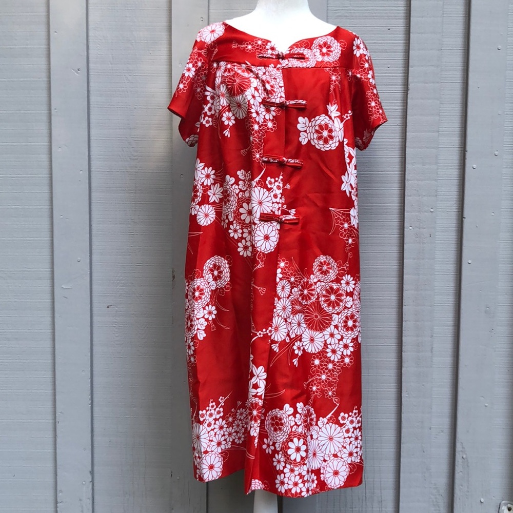 Vintage Lauhala Hawaiian Dress With Pockets